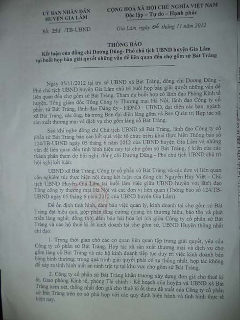 Bãi thị tại chợ gốm Bát Tràng: giải quyết xong trước 25/11 - ảnh 1