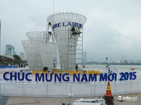 Đà Nẵng: Đường hoa xuân Bạch Đằng rực rỡ chờ giờ khai hội - ảnh 9