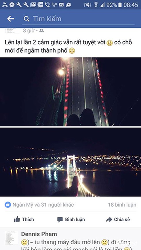 Đà Nẵng: Nửa đêm leo dây cáp lên đỉnh cầu Thuận Phước... chụp ảnh! - ảnh 3