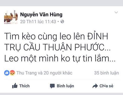 Đà Nẵng: Nửa đêm leo dây cáp lên đỉnh cầu Thuận Phước... chụp ảnh! - ảnh 6