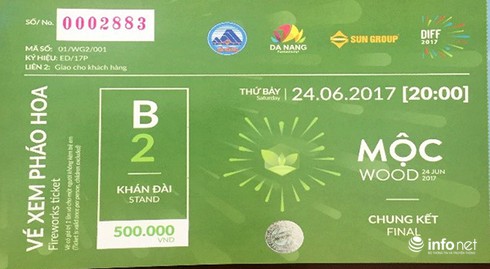 Đà Nẵng: Xuất hiện vé xem Lễ hội pháo hoa quốc tế DIFF 2017 giả - ảnh 1