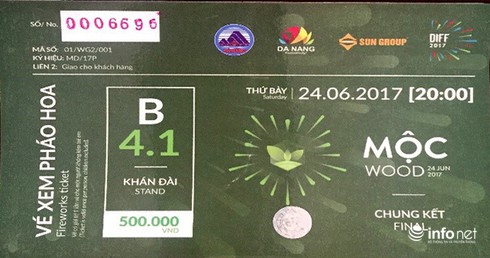 Đà Nẵng: Xuất hiện vé xem Lễ hội pháo hoa quốc tế DIFF 2017 giả - ảnh 2