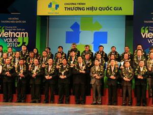 Lễ trao giải Thương hiệu quốc gia năm 2010.
