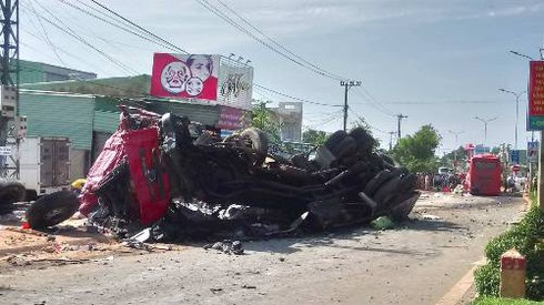 Xe tải gây tai nạn tại Gia Lai đã chạy với tốc độ hơn 100km/h ở khu vực đông dân - ảnh 1