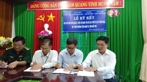Bến Tre: Ký kết phối hợp bảo đảm an toàn thông tin trên biển - ảnh 1
