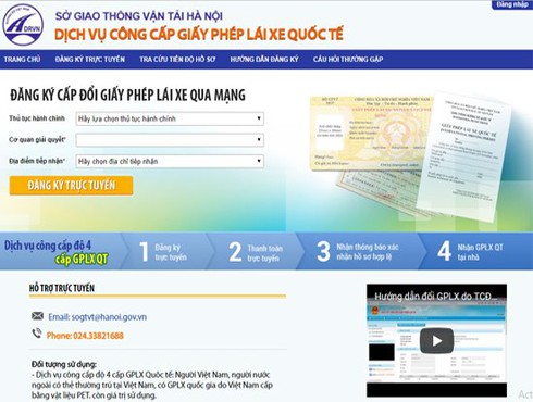 Hà Nội cấp giấy phép lái xe quốc tế hoàn toàn qua mạng từ ngày 2/1/2018