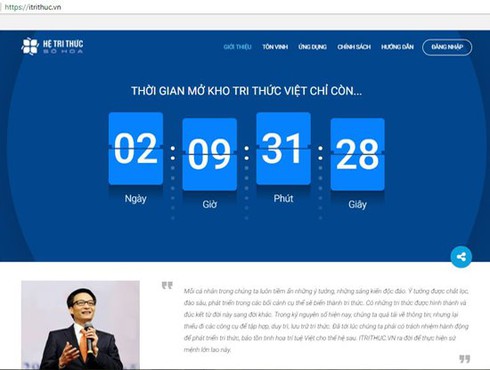 Hệ tri thức Việt số hóa sẽ chính thức được khởi động vào ngày 1/1/2018 - ảnh 1