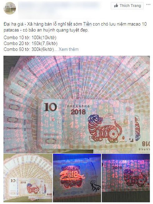 Rao bán tiền lưu niệm in hình chó trên Facebook - ảnh 7