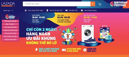 Chiến dịch tiếp thị hiếm thấy: Lazada sinh nhật, hàng loạt đối thủ