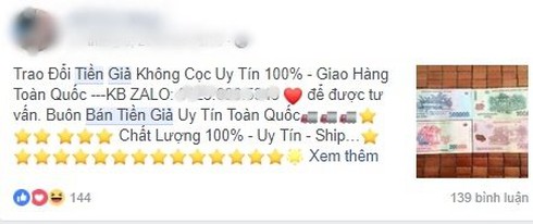 Ngang nhiên rao bán tiền giả trên Facebook dịp giáp Tết - ảnh 3