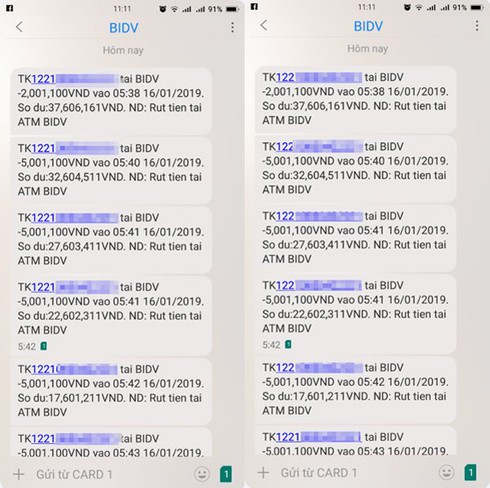 Chủ thẻ mất gần 40 triệu, cây ATM BIDV đặt biển ngừng vì vấn đề an ninh - ảnh 1