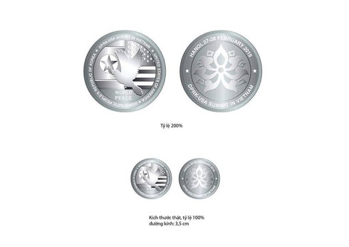 Hình ảnh chi tiết 3 đồng xu kỷ niệm Hội nghị thượng đỉnh Mỹ - Triều Tiên - ảnh 1