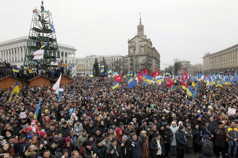 Chùm ảnh người Ukraina biểu tình đòi gia nhập EU - ảnh 14