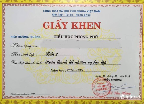 Phụ huynh hoang mang trước đủ loại giấy khen học sinh tiểu học - ảnh 3