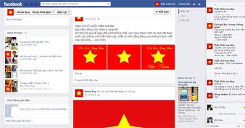 Giới trẻ 'Nhuộm đỏ Facebook bằng cờ Việt Nam' - ảnh 1
