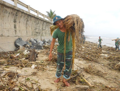 Đà Nẵng: Hàng trăm bộ đội ra quân dọn sạch bãi biển - ảnh 5
