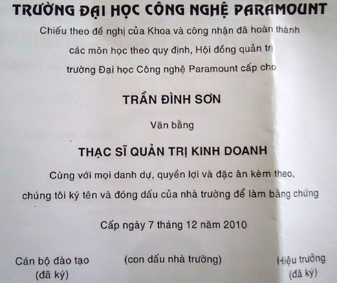 Không công nhận bằng thạc sĩ của một hiệu trưởng - ảnh 3