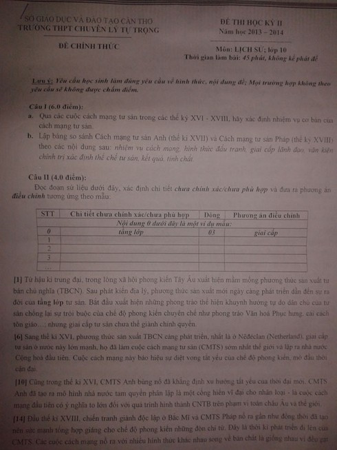 Sự thật về đề thi Sử dài 2 trang A4 - ảnh 2