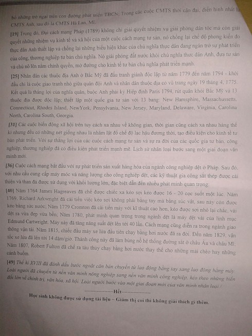 Sự thật về đề thi Sử dài 2 trang A4 - ảnh 3