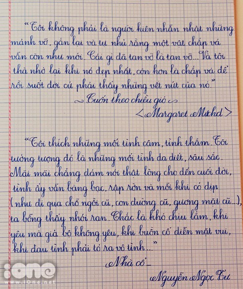 Chiêm ngưỡng chữ đẹp như in của nữ sinh lớp 11 - ảnh 3