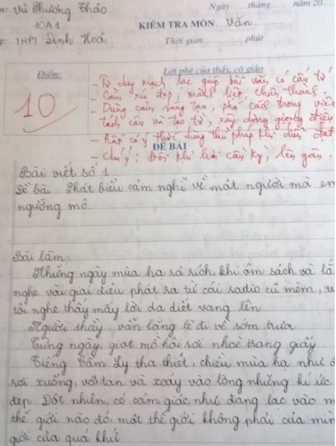 Gặp mặt nữ sinh viết bài văn điểm 10 gây xúc động - ảnh 2