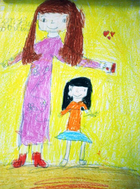 Ngộ nghĩnh bức tranh vẽ cô giáo của học sinh lớp 1 - ảnh 8