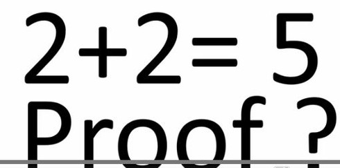 Tìm sự vô lý trong bài toán 2 + 2 = 5 - ảnh 1