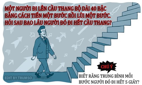 Bài toán thú vị: Đi cầu thang trong bao lâu? - ảnh 1
