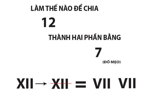Làm thế nào để chia 12 thành 2 phần, mỗi phần bằng 7? - ảnh 2