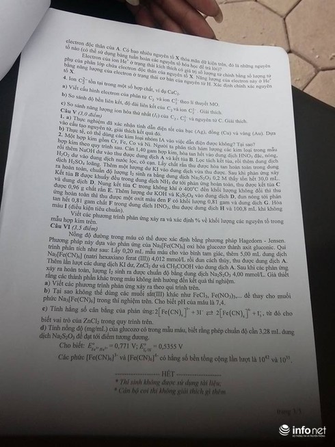 Đề thi học sinh giỏi THPT quốc gia môn Lý, Hóa, Sử - ảnh 6