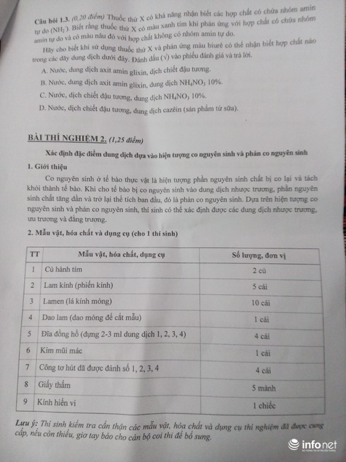 Đề thi học sinh giỏi quốc gia THPT 2016 ngày thứ 3 môn Sinh - ảnh 2