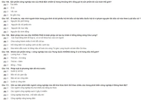 Bài thi thử phần thi khoa học xã hội kỳ thi Đánh giá năng lực - ảnh 2