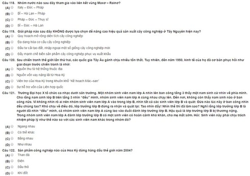 Bài thi thử phần thi khoa học xã hội kỳ thi Đánh giá năng lực - ảnh 4