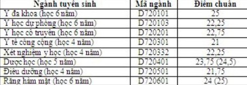 Điểm chuẩn NV2 của 4 trường khối y dược trên cả nước - ảnh 3