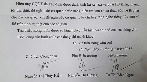 Cô hiệu trưởng nói gì về vụ xe đâm học sinh gãy chân? - ảnh 1