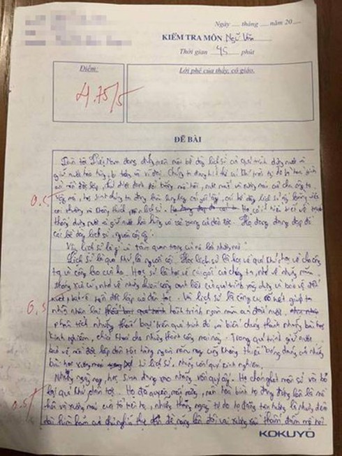 Bài văn của trò lớp 8 về lý do ghét Sử khiến ai đọc cũng phải gật gù - ảnh 1