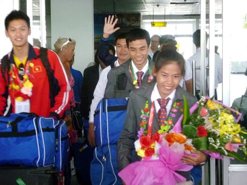 Đà Nẵng đón các “chiến binh” SEA Games 26 ca khúc khải hoàn