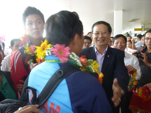 Đà Nẵng đón các “chiến binh” SEA Games 26 ca khúc khải hoàn