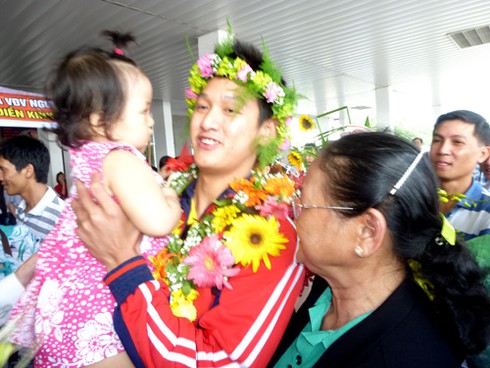 Đà Nẵng đón các “chiến binh” SEA Games 26 ca khúc khải hoàn