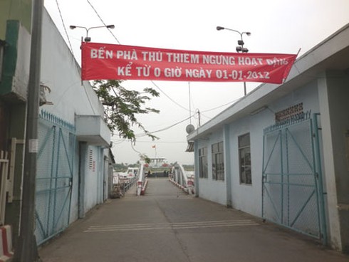 Bến phà Thủ Thiêm ngưng hoạt động