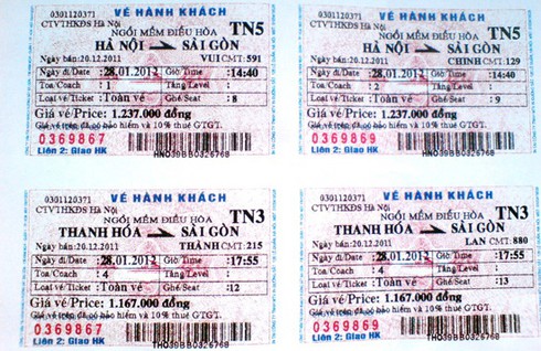 Vé tàu có tên không trùng với CMND không được lên tàu