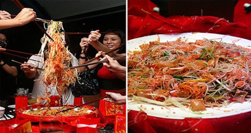 Người Singapore ăn cá sống để phát tài