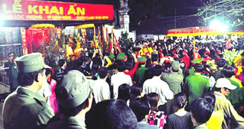 Nam Định: Công bố phân luồng giao thông Lễ khai ấn