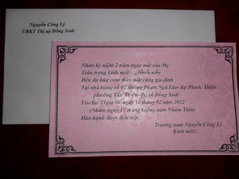 Vụ In thiệp mời giỗ mẹ: Chuyện của tôi là bài học nhớ đời