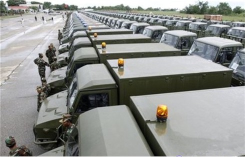 Hình ảnh 257 xe quân dụng Trung Quốc chuyển giao cho Campuchia