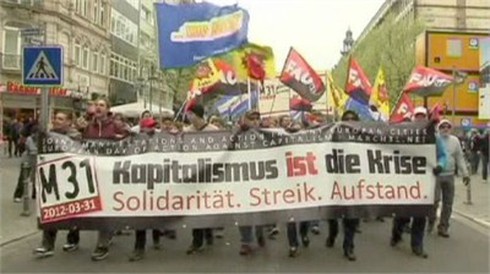 Châu Âu: Biểu tình phản đối chủ nghĩa tư bản