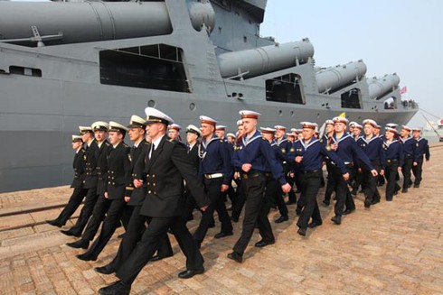 Chùm ảnh: Hải quân Nga-Trung giao lưu