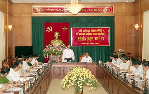 Tăng trách nhiệm lãnh đạo trong chống tham nhũng