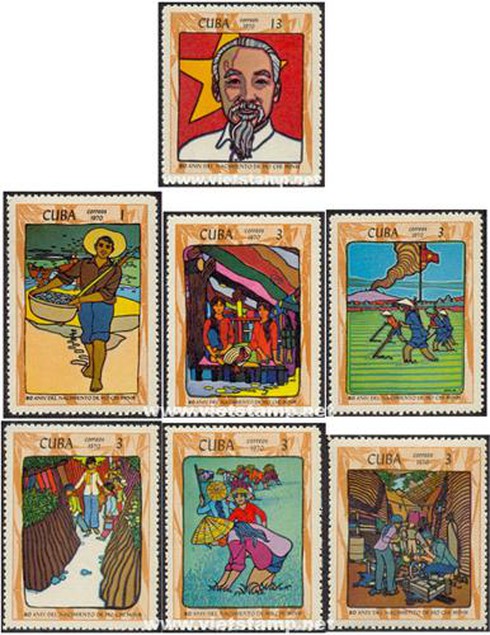 `Điểm mặt` những bộ tem nước ngoài về Bác Hồ