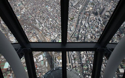 Xem cảnh hoành tráng của tòa tháp Tokyo Sky Tree